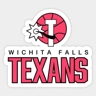 Defunct Wichita Falls Texans Basketball 1988 Sticker